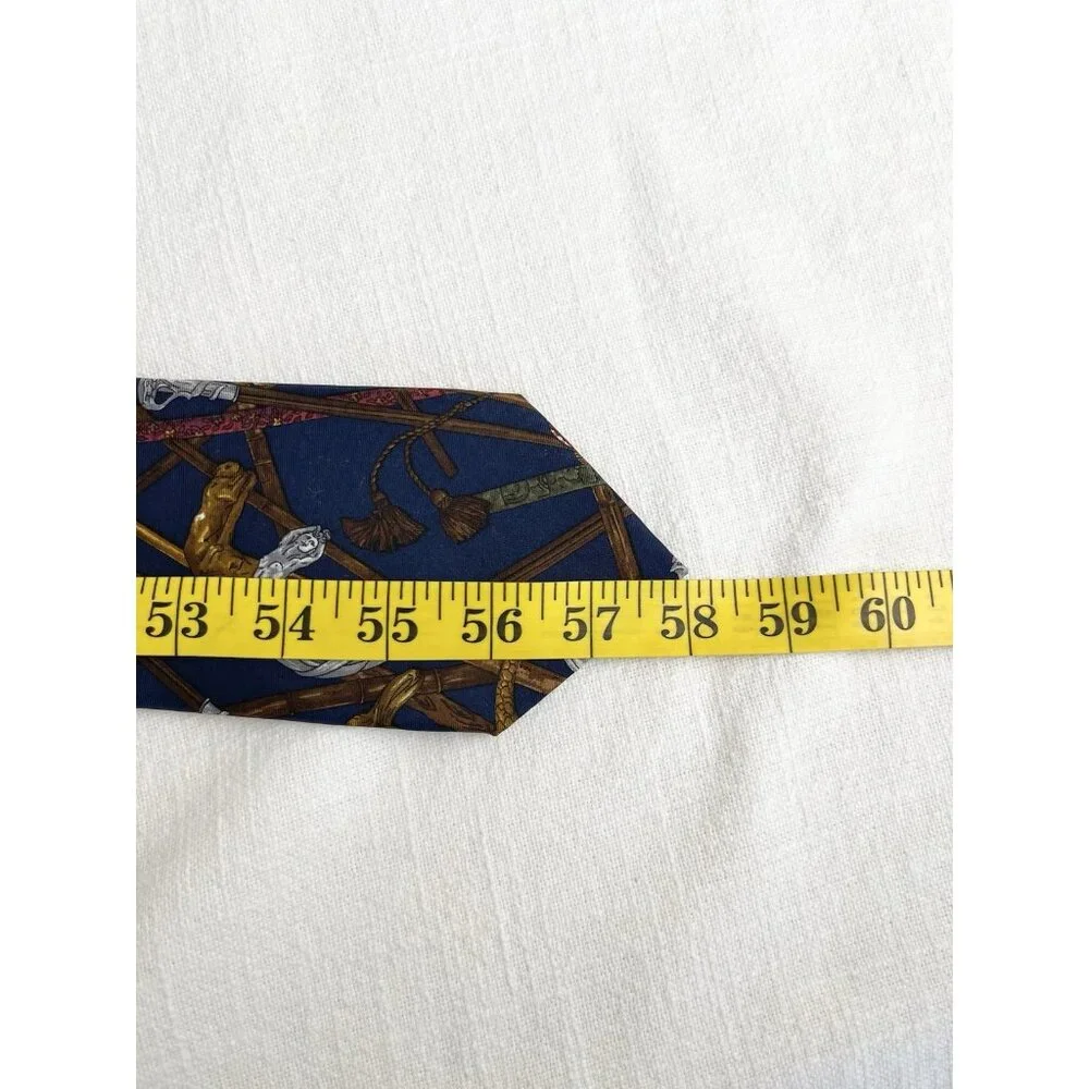 Land's End Neck Vtg‎ Neck Tie Walking Canes Gentlemen's Walking Stick Silk USA